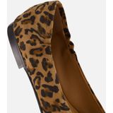 Linea Zeta - Leopard Ballerina's - Bruin - Leer