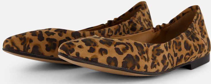 Linea Zeta - Leopard Ballerina's - Bruin - Leer