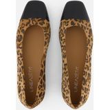 Linea Zeta Leopard Ballerina's bruin Leer - Maat 36