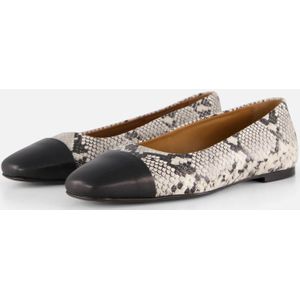 Linea Zeta - Snake Ballerina's - Zwart - Leer