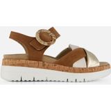 Feyn - Sandalen - Cognac - Nubuck - Klittenbandsluiting
