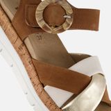 Feyn - Sandalen - Cognac - Nubuck - Klittenbandsluiting