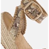 Cellini - Espadrilles - Bruin - Textiel - Synthetische Voering - Gespsluiting