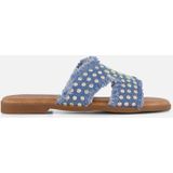Ann Rocks - Denim Slippers - Blauw - Synthetisch