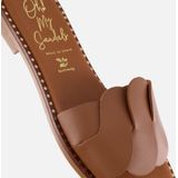 Oh My Sandals - Slippers - Cognac - Leer - Rubber Zool