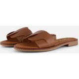 Oh My Sandals - Slippers - Cognac - Leer - Rubber Zool