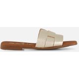 Oh My Sandals - Slippers - Metallic - Leer - Rubber Zool