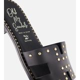 Oh My Sandals - Slippers - Zwart - Leer