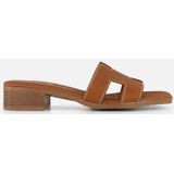 Oh My Sandals - Slippers - Bruin - Leer