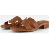 Oh My Sandals - Slippers - Bruin - Leer