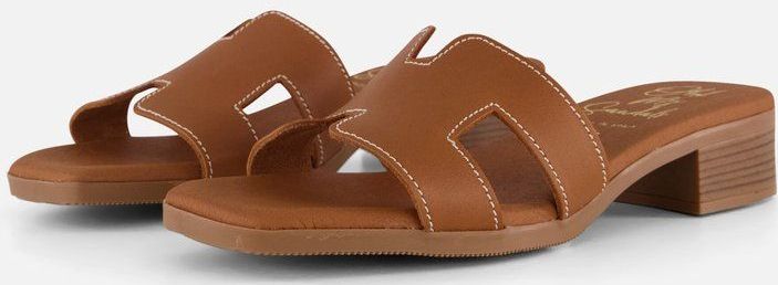Oh My Sandals - Slippers - Bruin - Leer
