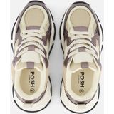 POSH by Poelman - Sneakers - Zwart - Mesh/Synthetisch - Vetersluiting