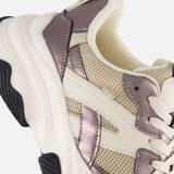 POSH by Poelman - Sneakers - Zwart - Mesh/Synthetisch - Vetersluiting