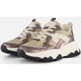 POSH by Poelman - Sneakers - Zwart - Mesh/Synthetisch - Vetersluiting