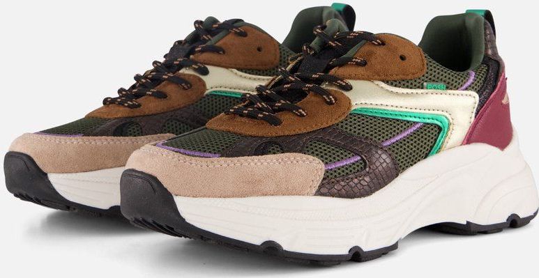 POSH by Poelman - Sneakers - Bruin - Synthetisch