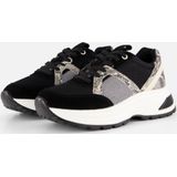 Cellini - Snake Sneakers - Zwart - Textiel