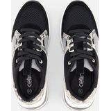 Cellini - Snake Sneakers - Zwart - Textiel