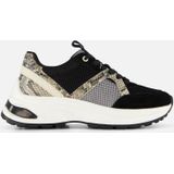 Cellini - Snake Sneakers - Zwart - Textiel