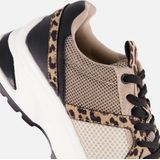 Cellini - Leopard Sneakers - Beige - Textiel
