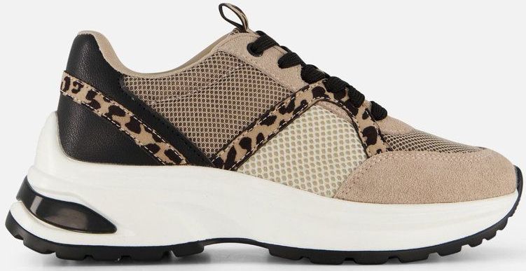 Cellini - Leopard Sneakers - Beige - Textiel