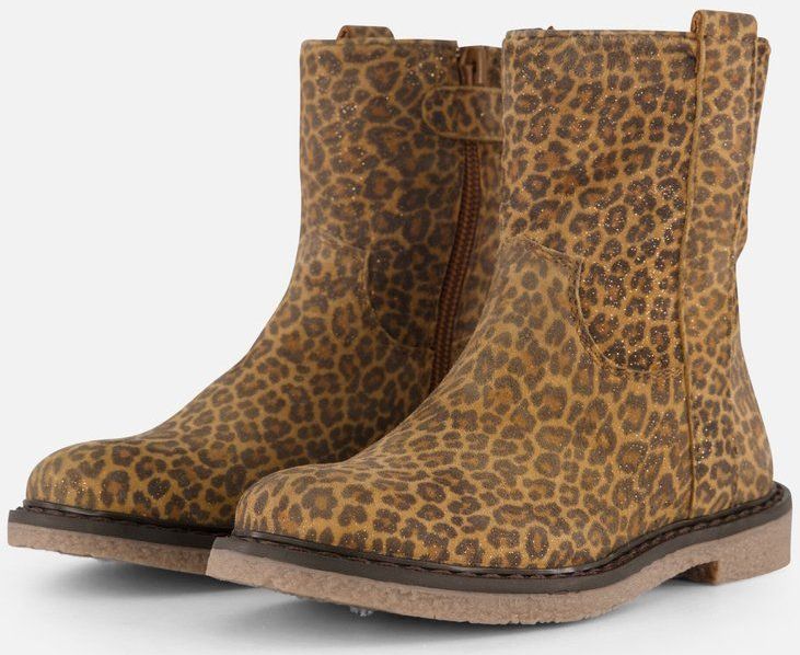 Muyters - Leopard - Enkellaarsjes - Bruin - Suede