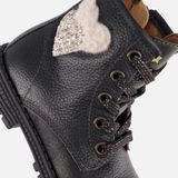 Muyters - Veterboots - Zwart - Leer - Kinderschoenen