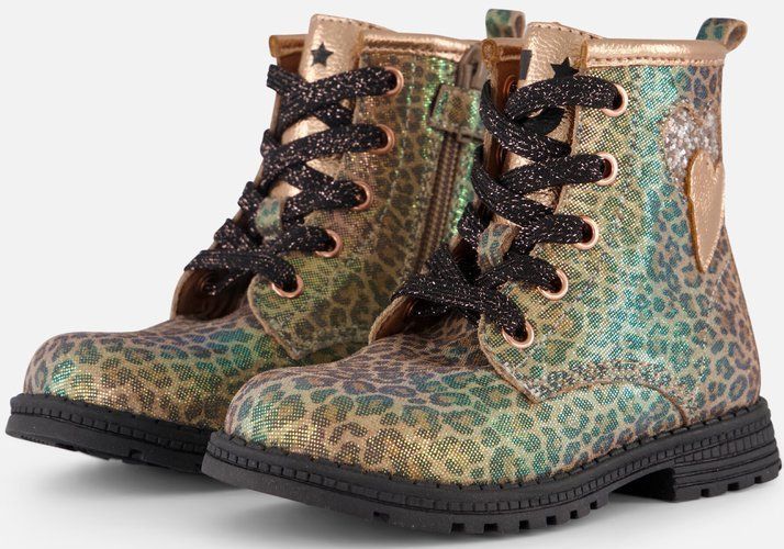 Muyters - Leopard Veterboots - Goud - Leer