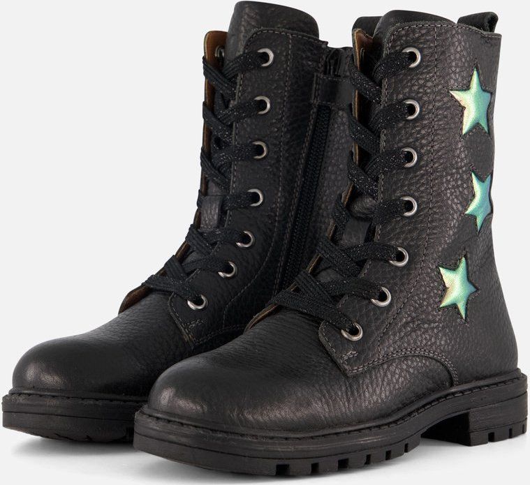 Muyters - Veterboots - Zwart - Leer