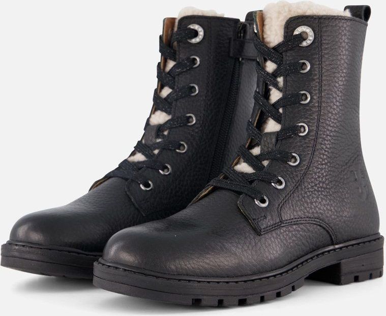 Muyters - Veterboots - Zwart - Leer