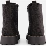 Cellini - Leopard - Veterboots - Zwart - Suede