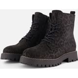 Cellini - Leopard - Veterboots - Zwart - Suede