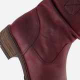 Cellini - Plooi Enkellaarsjes - Rood - Nubuck