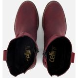 Cellini - Plooi Enkellaarsjes - Rood - Nubuck