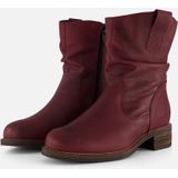 Cellini - Plooi Enkellaarsjes - Rood - Nubuck