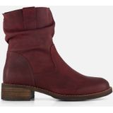 Cellini - Plooi Enkellaarsjes - Rood - Nubuck