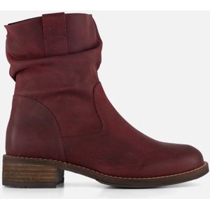 Cellini - Plooi Enkellaarsjes - Rood - Nubuck