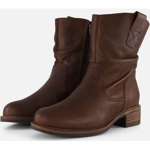 Cellini - Plooi Enkellaarsjes - Bruin - Suede
