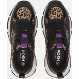 POSH by Poelman - Gigi Leopard - Sneakers - Zwart