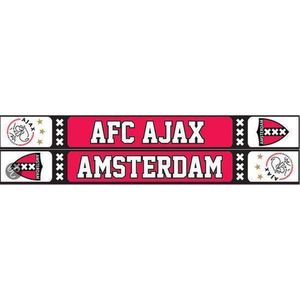 Sjaal zwart-rood met Ajax in wit