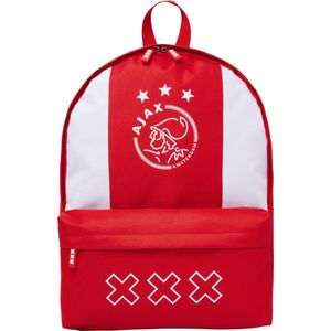 Ajax-rugtas groot wit/rood/wit logo kruizen