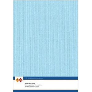 Carddeco - Kaartenkarton linnen A4 - kleur 28 licht blauw verpakt per 10vel