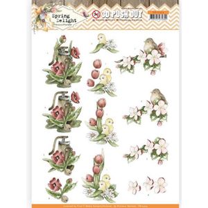 Uitdrukvel - Precious Marieke - Spring Delight - Red Flowers - A4 en verpakt per vel