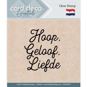 Cdecs029 Card Deco Essentials - Clear Stamps - Geloof Hoop Liefde