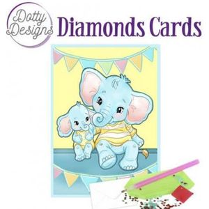 1024 Dotty designs diamonds cards - Elephants