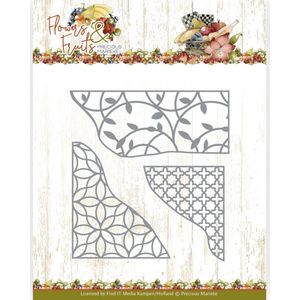 Pm10220 Snijmal - Precious Marieke - Flowers and Fruits - Flower Corners - 85x90mm
