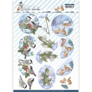 Cd11864 3D Knipvel - Jeanine's Art - Winter Garden - Snow Drop