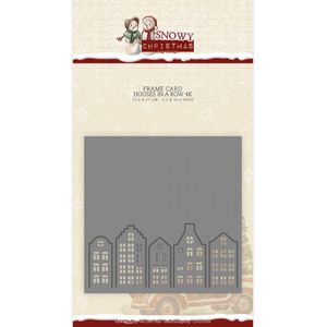 Cdcd-10144 Snijmal - Amy Design - Snowy Christmas - Frame Card - Houses in a Row - 4K