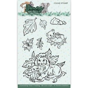 Yccs10079 Clear Stamps - Yvonne Creations - Young and Wild - Leeuw - A6