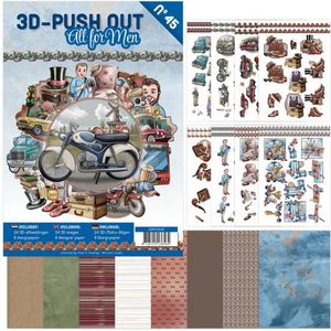 3dpo10045 3D push out boek 45 - All for Men - A4