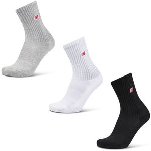 New Balance - Patch Logo Crew Socks - Wit - 3 Pack - Unisex
